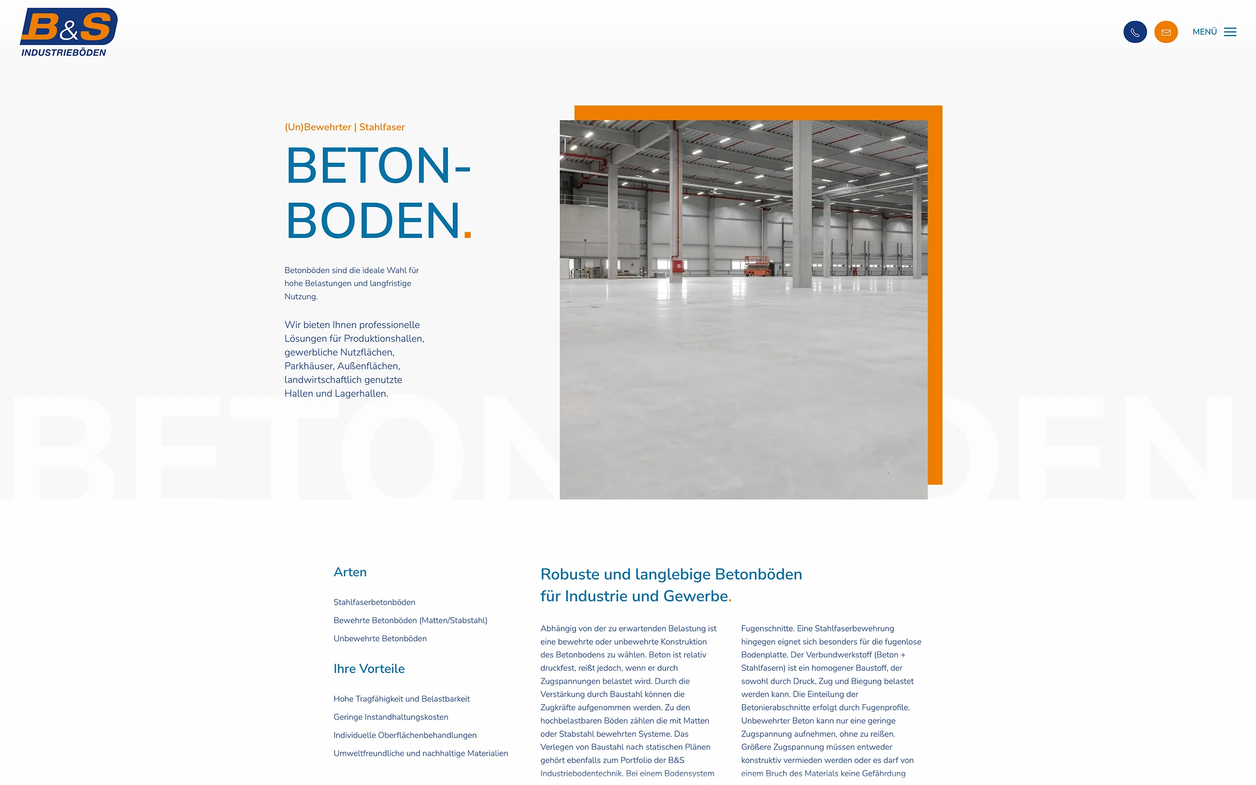 webdesign paderbornB&S Industrieboden