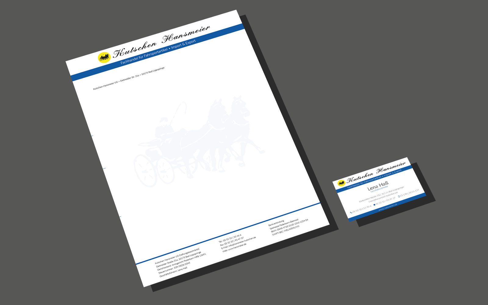Kutschen Hansmeier Geschäftsaustattung