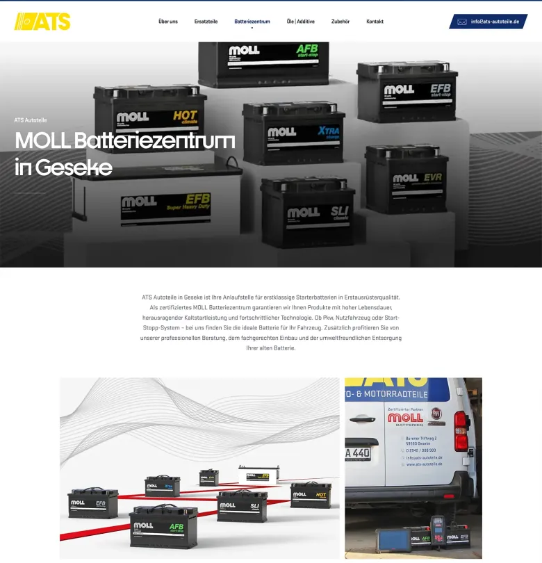 responsive webdesign für ATS Autoteile
