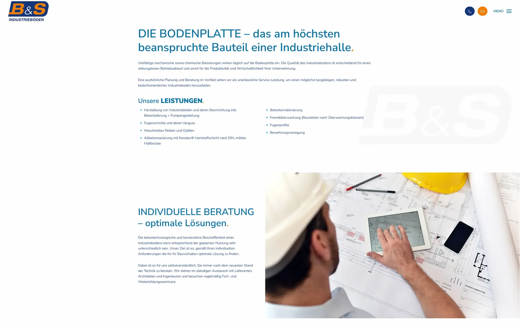 B&S Industriebodenwebseiten erstellen paderborn