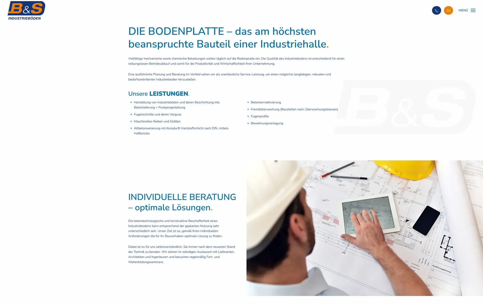 B&S Industriebodenwebseiten erstellen paderborn