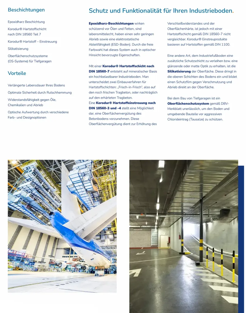 B&S Industriebodenwebseite paderborn