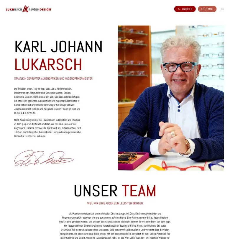 responsive webdesign f&uuml;r Lukarsch Augendesign