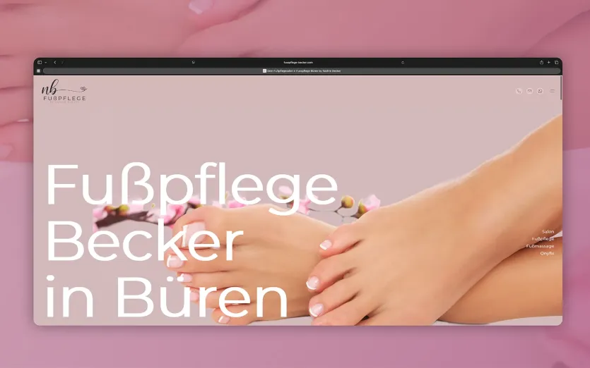 webdesign paderborn für Fußpflege Becker