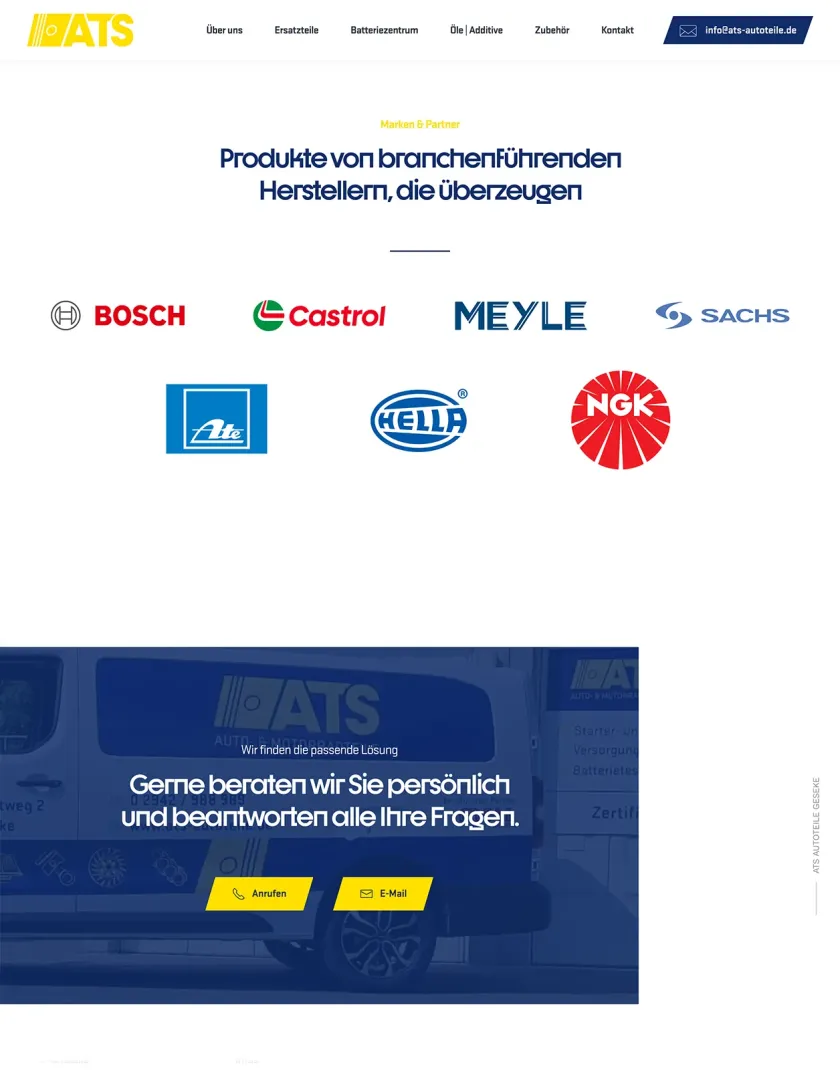 ATS Autoteilewebseite paderborn