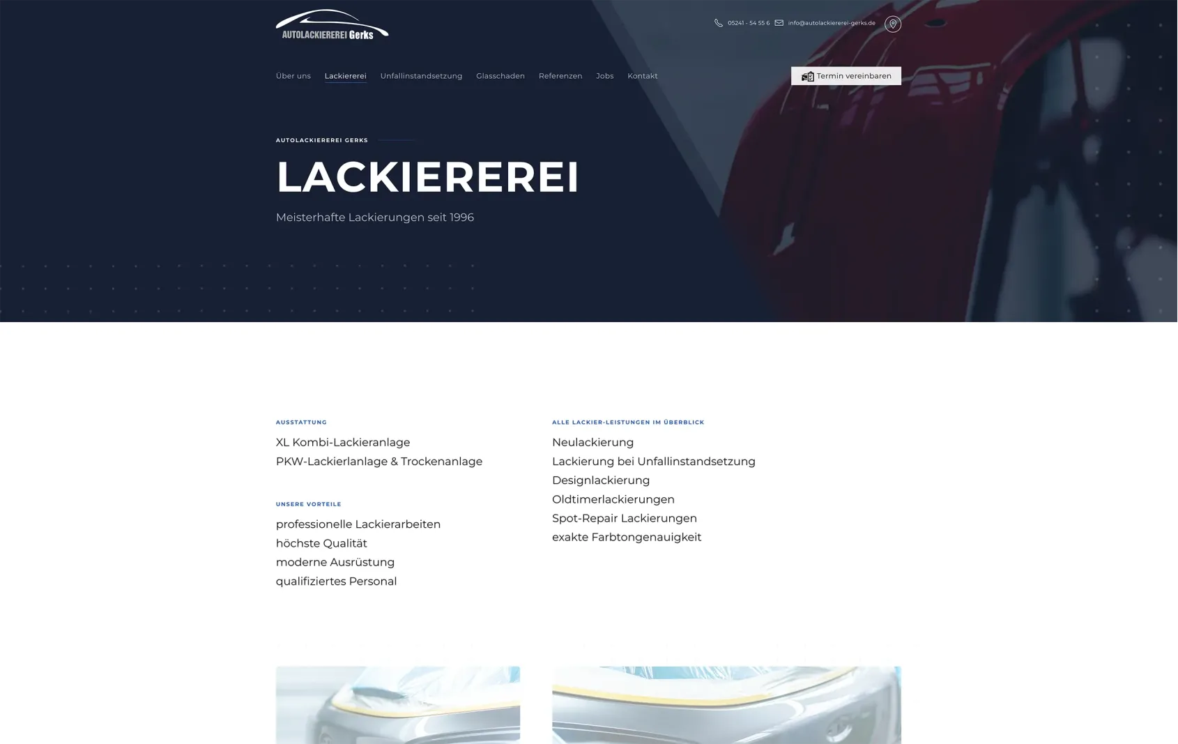 Autolackiererei Gerkswebseiten erstellen paderborn