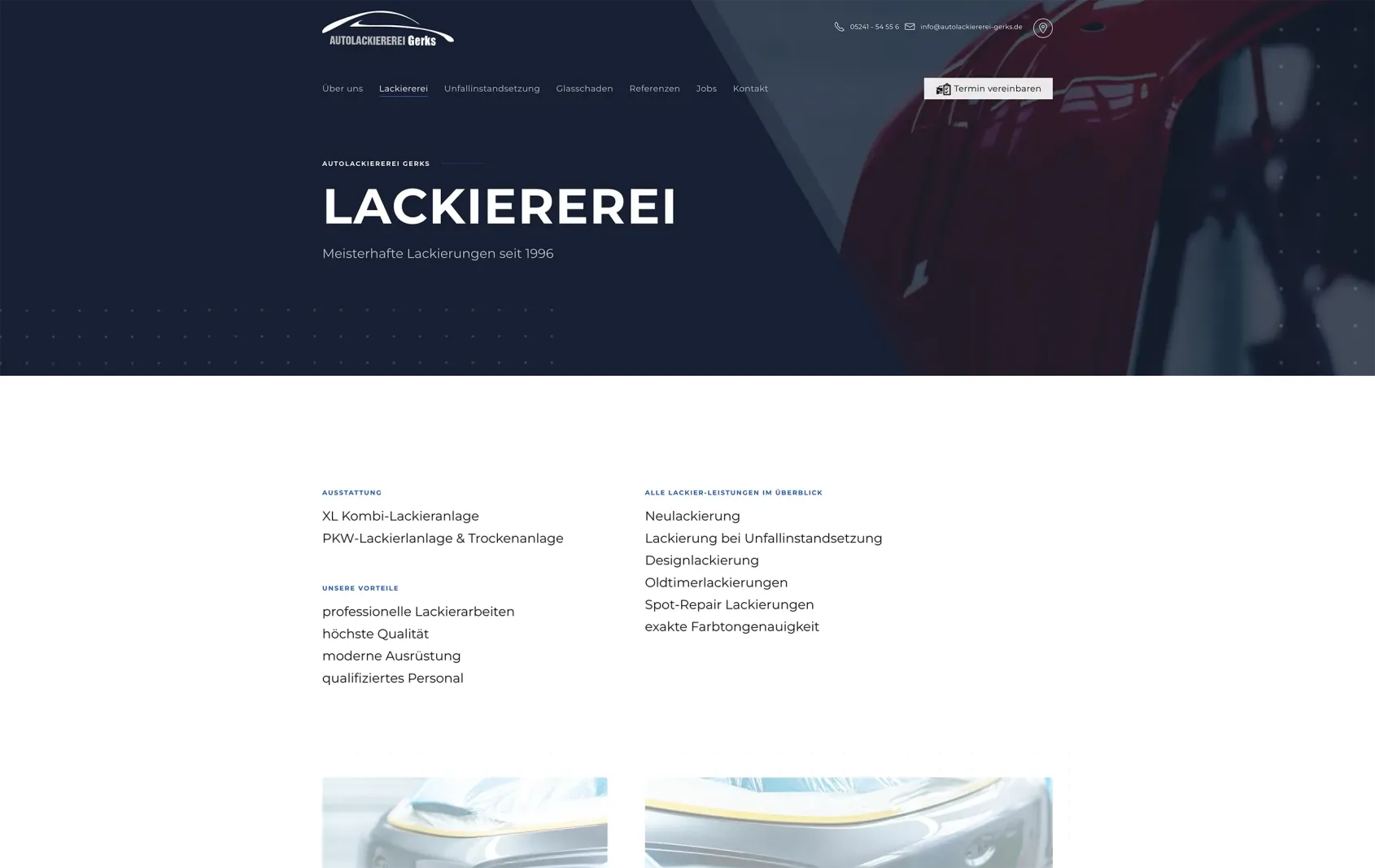 Autolackiererei Gerkswebseiten erstellen paderborn