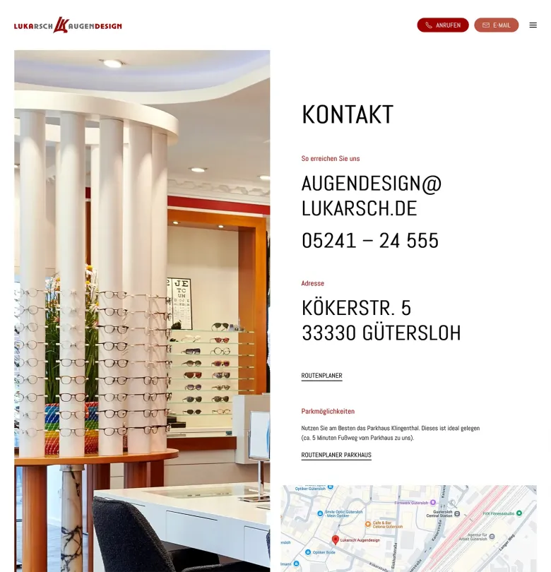 responsive webdesign f&uuml;r Lukarsch Augendesign