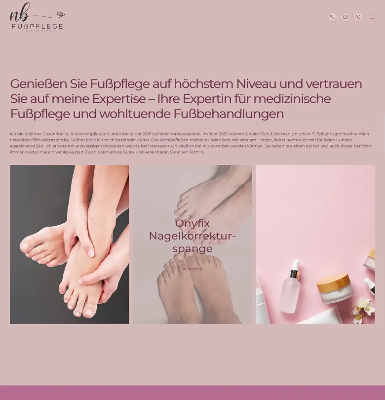 responsive webdesign für Fußpflege Becker