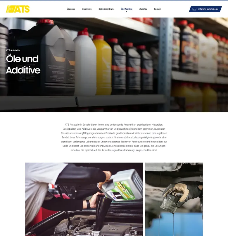 responsive webdesign für ATS Autoteile