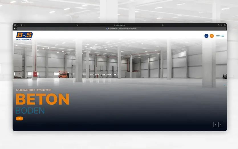 webdesign paderborn für B&S Industrieboden