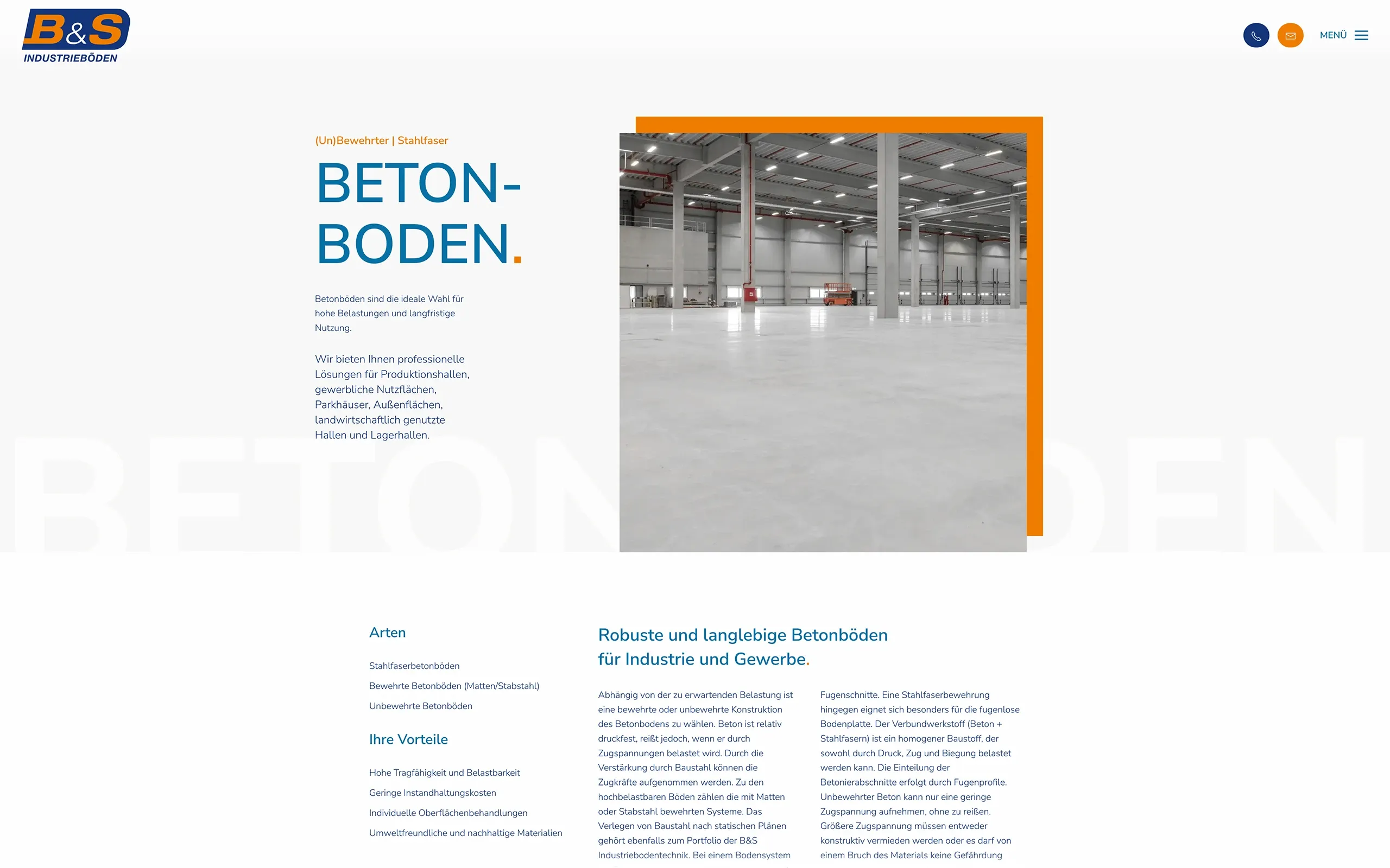 webdesign paderbornB&S Industrieboden