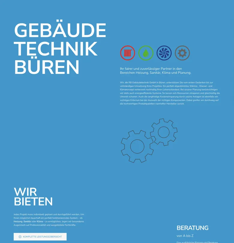 responsive webdesign für RB Gebäudetechnik