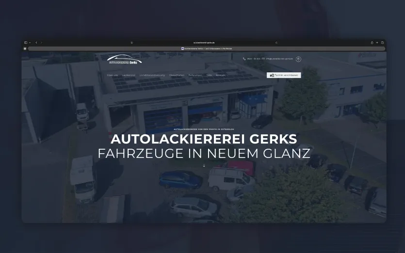 webdesign paderborn für Autolackiererei Gerks