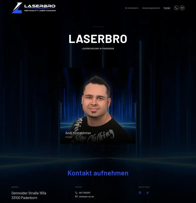 responsive webdesign für Laserbro