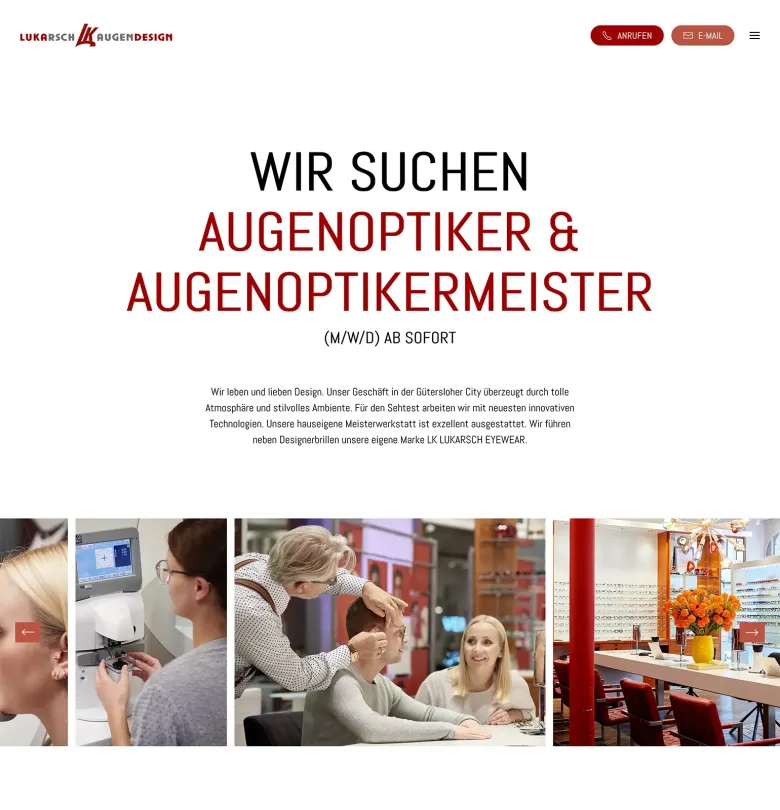 responsive webdesign f&uuml;r Lukarsch Augendesign