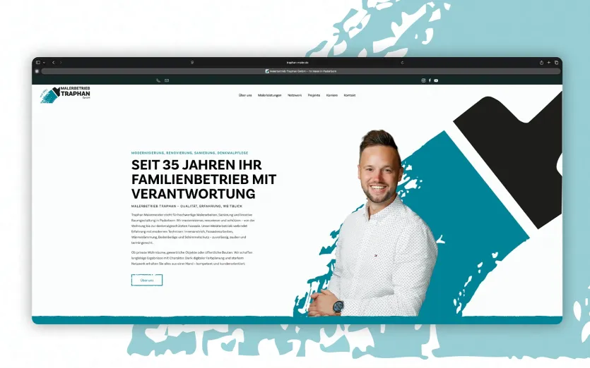 webdesign paderborn f&uuml;r Malerbetrieb Traphan
