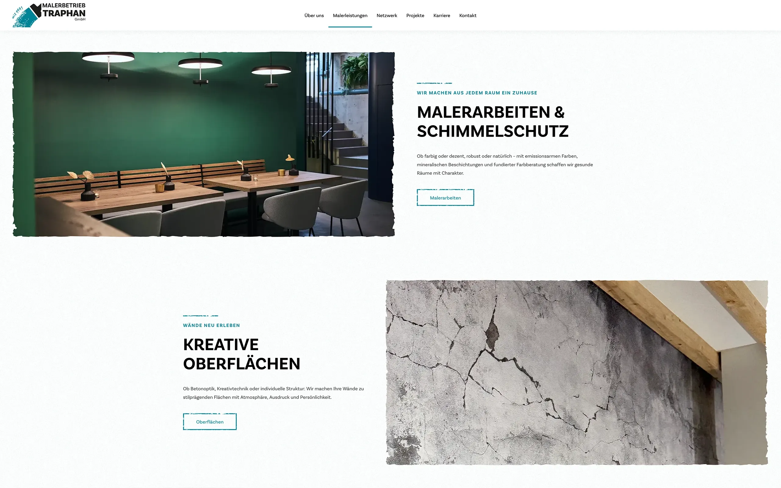 webdesign paderbornMalerbetrieb Traphan